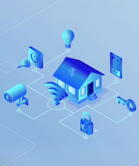 Ilustración de casa inteligente con tecnología Z-Wave